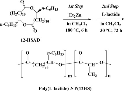 Homopolymerization and copolymerization of a dilactone, 13,26-dihexyl-1,14-dioxa-cyclohexacosane-2,15-dione: Synthesis of bio-based polyesters and copolyesters consisting of 12-hydroxystearate sequences