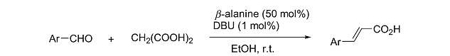 β-Alanine-DBU: A Highly Efficient Catalytic System for Knoevenagel-Doebner Reaction under Mild Conditions