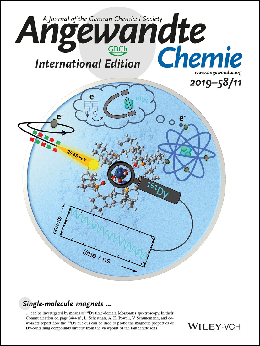 Back Cover: 161Dy Time-Domain Synchrotron Mössbauer Spectroscopy for Investigating Single-Molecule Magnets Incorporating Dy Ions (Angew. Chem. Int. Ed. 11/2019) Volume 58 Issue 11, 2019