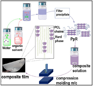 Thermal, mechanical, and topographical evaluation of nonstoichiometric α-cyclodextrin/poly(ε-caprolactone) pseudorotaxane nucleated poly(ε-caprolactone) composite films
