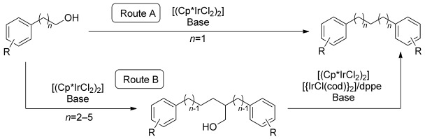 Iridium-Catalyzed Reactions of ω-Arylalkanols to α,ω-Diarylalkanes