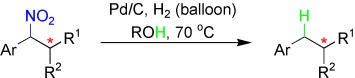 Pd-Catalyzed Cleavage of Benzylic Nitro Bonds: New Opportunities for Asymmetric Synthesis