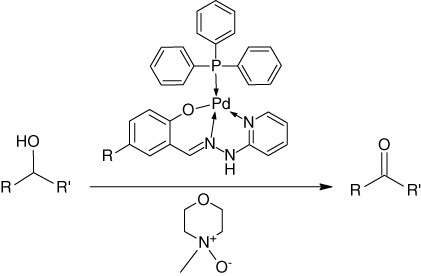 Palladium–Schiff base–triphenylphosphine catalyzed oxidation of alcohols