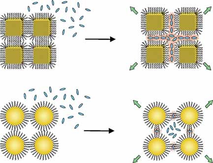 Chemically Sensitive Resistors Based on Monolayer-Capped Cubic Nanoparticles: Towards Configurable Nanoporous Sensors