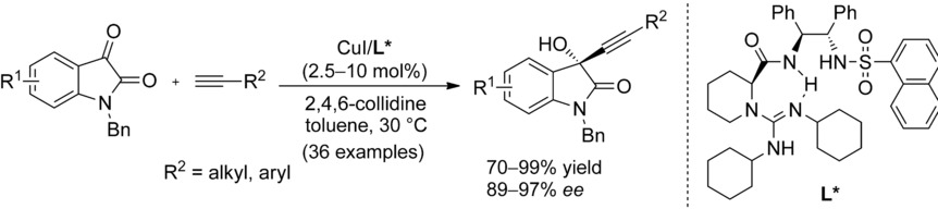 Copper/Guanidine-Catalyzed Asymmetric Alkynylation of Isatins