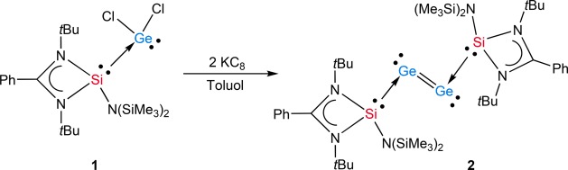 An N-Heterocyclic Silylene-Stabilized Digermanium(0) Complex