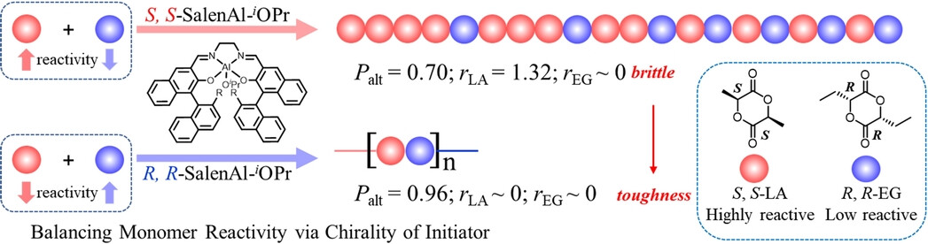 Enantiomorphic Site-Assisted Chain End Control Stereospecific Alternating Copolymerization of Chiral Cyclic Diesters