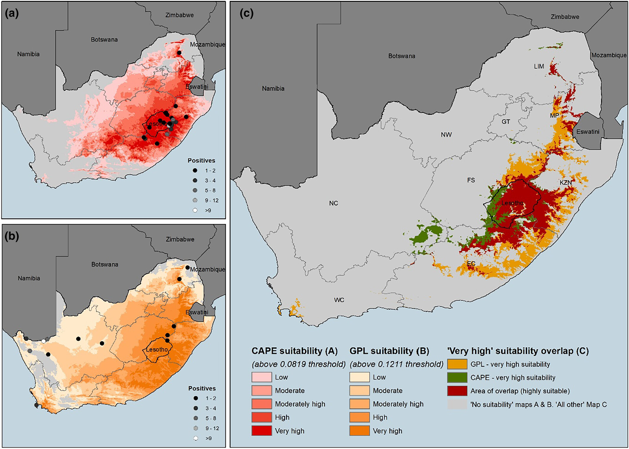 Environment predicts Batrachochytrium dendrobatidis lineage distribution and zones of recombination in South Africa