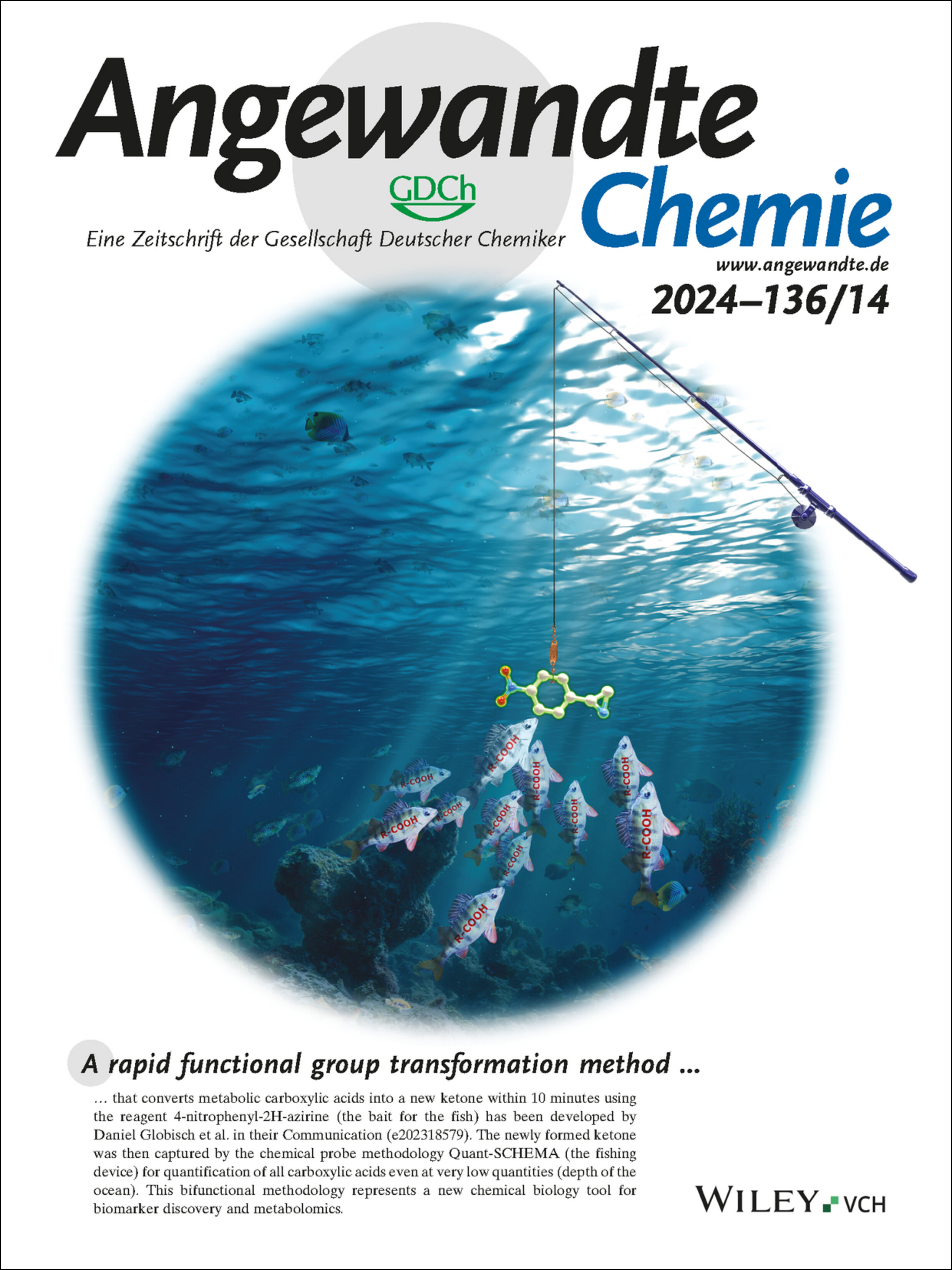 Rücktitelbild: Rapid and Bifunctional Chemoselective Metabolome Analysis of Liver Disease Plasma Using the Reagent 4-Nitrophenyl-2H-azirine (Angew. Chem. 14/2024) Volume 136 Issue 14, 2024