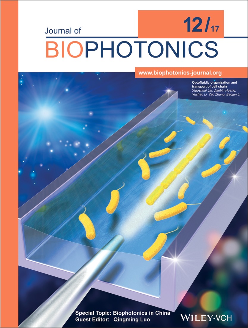 Cover Picture: Optofluidic organization and transport of cell chain (J. Biophotonics 12/2017) Volume 10 Issue 12, 2017