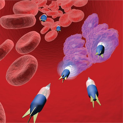 Swimming nanorobots for opening a cell membrane mechanically