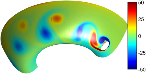 Higher-order surface FEM for incompressible Navier-Stokes flows on manifolds