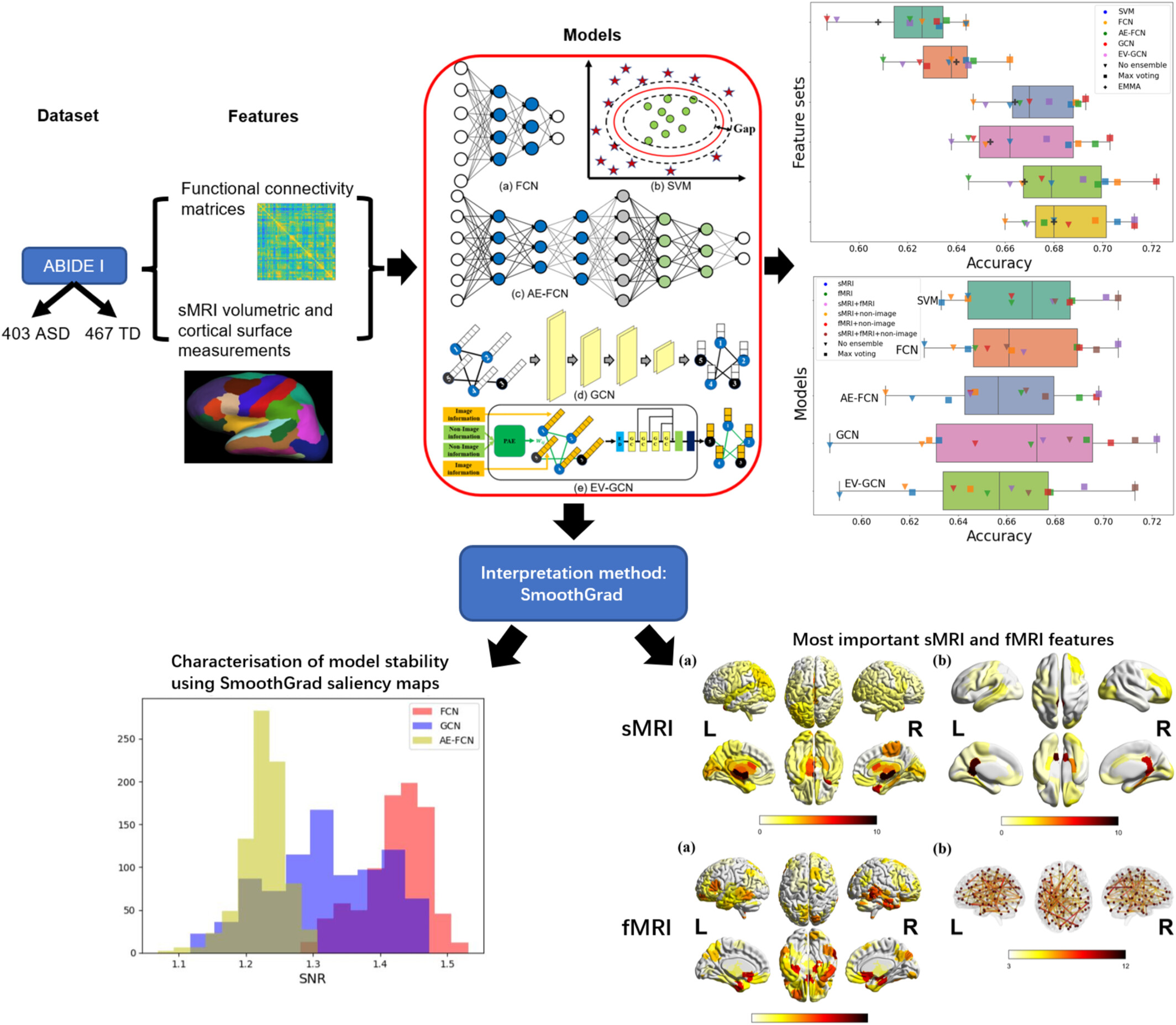 A Framework for Comparison and Interpretation of Machine Learning Classifiers to Predict Autism on the ABIDE Dataset