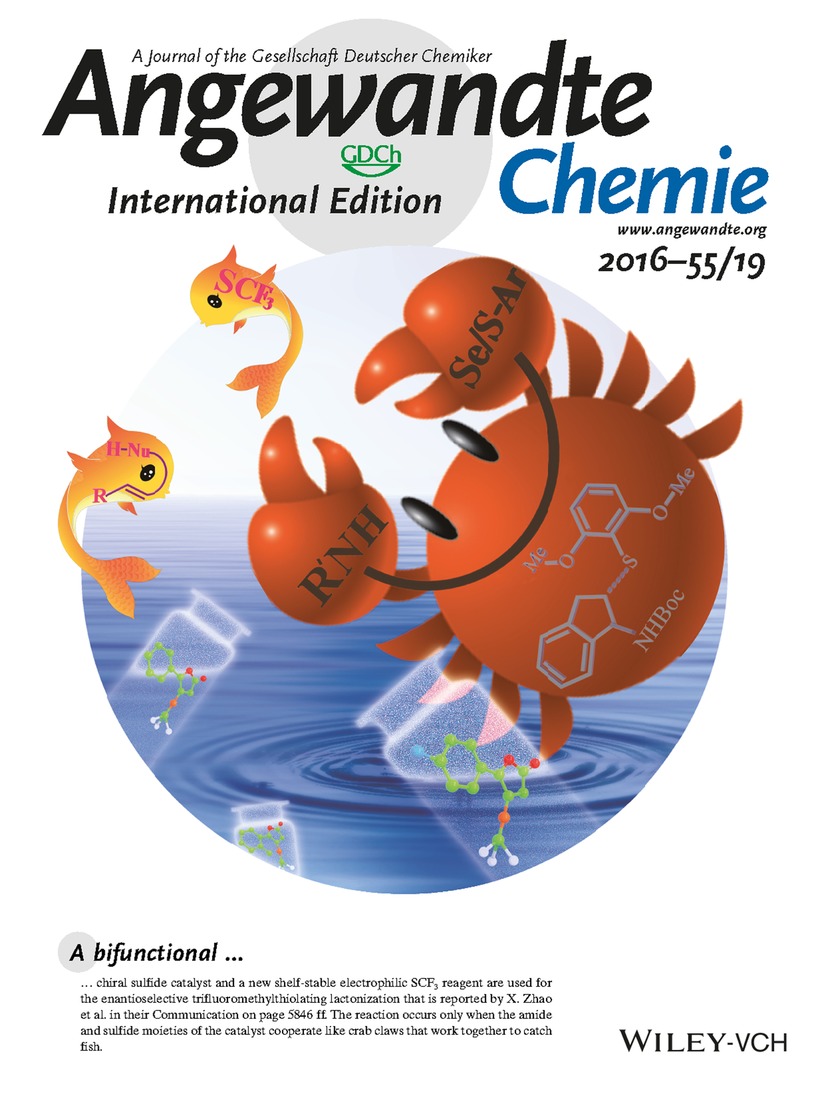 Inside Back Cover: Enantioselective Trifluoromethylthiolating Lactonization Catalyzed by an Indane-Based Chiral Sulfide (Angew. Chem. Int. Ed. 19/2016) Volume 55 Issue 19, 2016