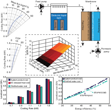 Multi-criteria thermoeconomic and thermodynamic assessments of the desalination-integrated two-phase liquid-immersion data center cooling system