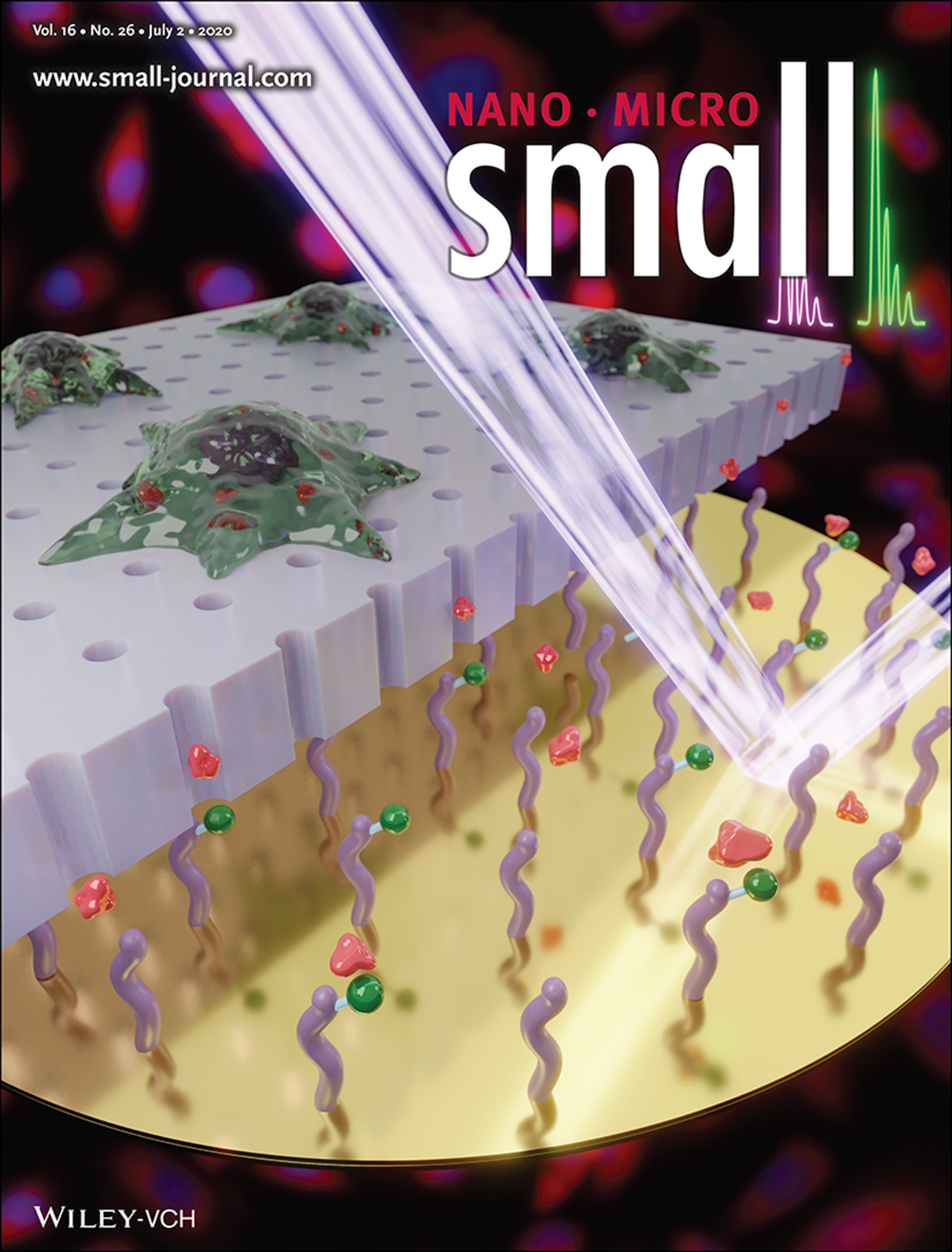 Enzyme Sampling: Temporal Sampling of Enzymes from Live Cells by Localized Electroporation and Quantification of Activity by SAMDI Mass Spectrometry (Small 26/2020) Volume 16 Issue 26, 2020