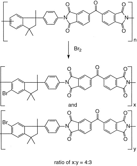 Structural characterization and gas-transport properties of brominated matrimid polyimide