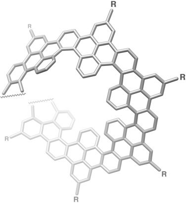 Die Synthese von nichtplanaren, helikalen Graphen-Nanobändern