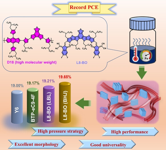High-Pressure Fabrication of Binary Organic Solar Cells with High Molecular Weight D18 Yields Record 19.65 % Efficiency