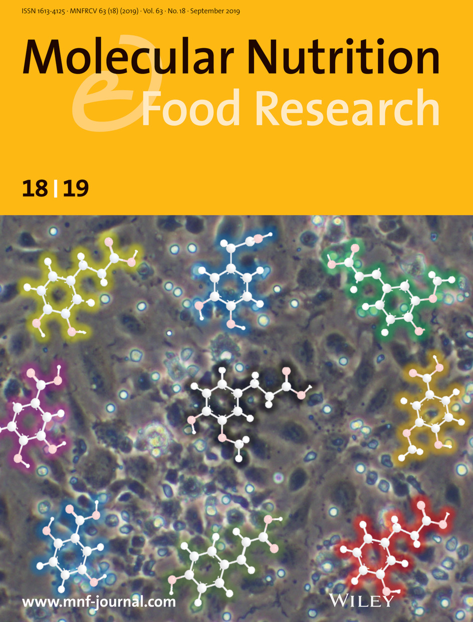 Back Cover: Physiological Concentrations of Blueberry-Derived Phenolic Acids Reduce Monocyte Adhesion to Human Endothelial Cells Volume 63 Issue 18, 2019
