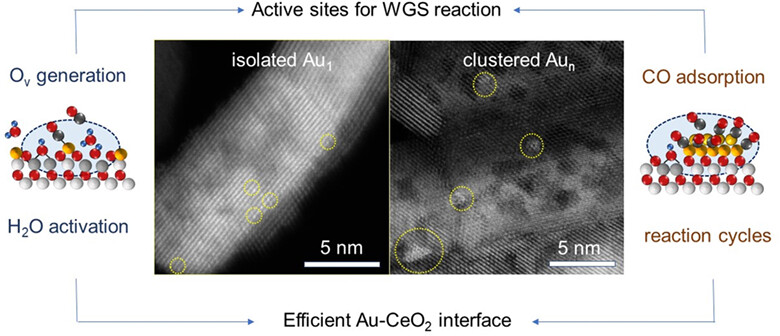 Insight into the Role of Isolated Gold Atoms-Ceria Conjunction in Catalyzing the Water-Gas Shift Reaction†