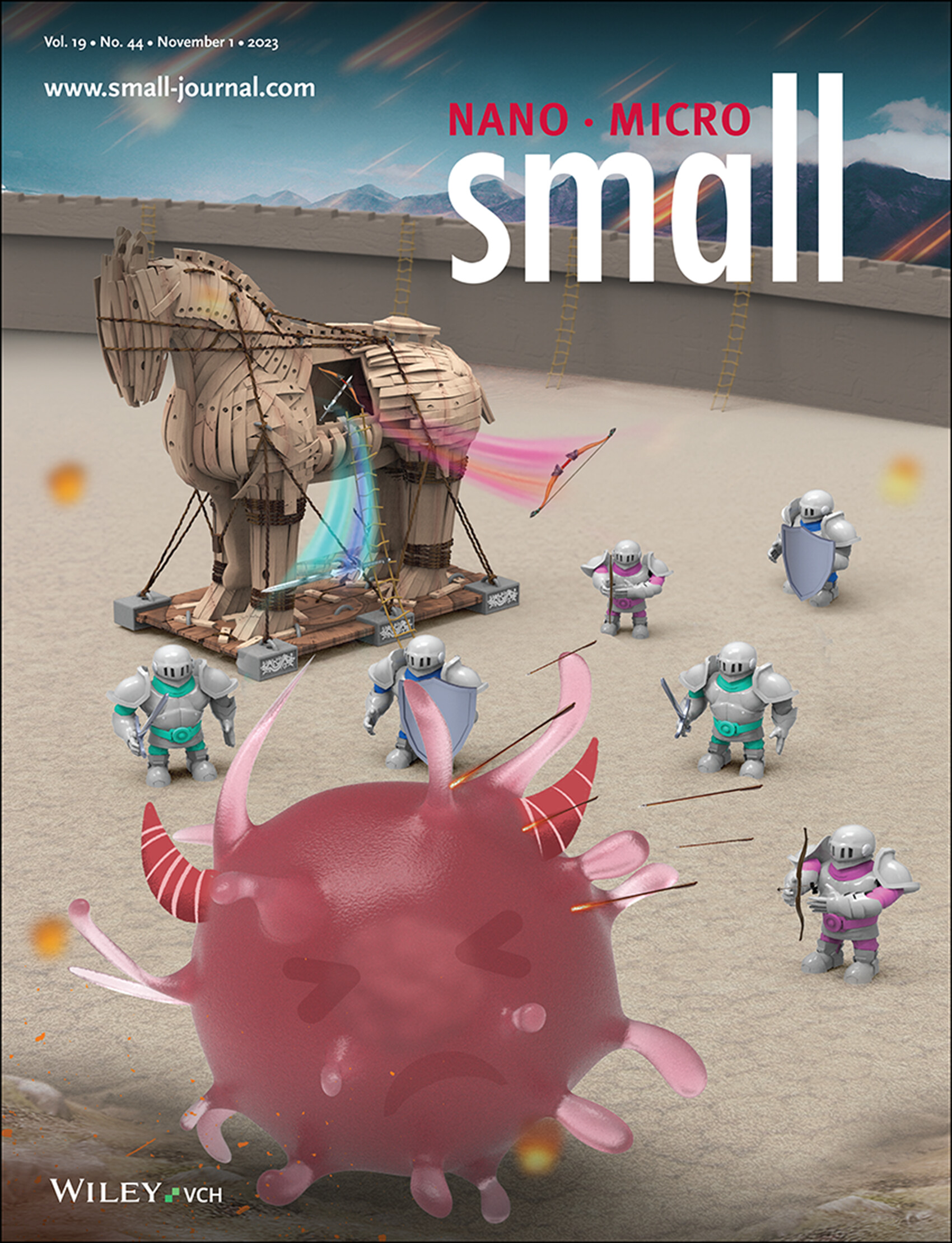 A Trojan-Horse-Like Biomimetic Nano-NK to Elicit an Immunostimulatory Tumor Microenvironment for Enhanced GBM Chemo-Immunotherapy (Small 44/2023) Volume 19 Issue 44, 2023