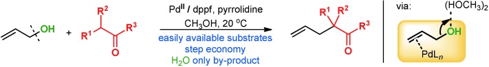 Palladium-Catalyzed Allylic Alkylation of Simple Ketones with Allylic Alcohols and Its Mechanistic Study