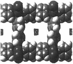 A Noninterpenetrated Molecular Ladder with Hydrophobic Cavities