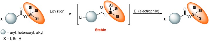 Generation of Organolithium Compounds bearing Super Silyl Ester and their Application to Matteson Rearrangement