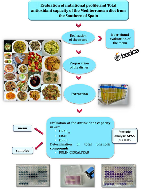 Evaluation of nutritional profile and total antioxidant capacity of the Mediterranean diet of southern Spain