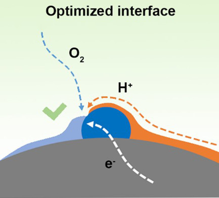 Electrochemical Interface Optimization toward Low Oxygen Transport Resistance in High-Temperature Polymer Electrolyte Fuel Cells