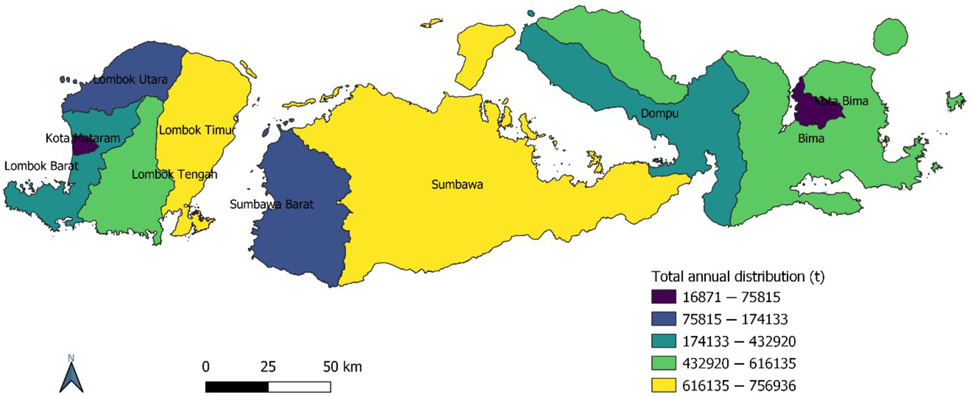 Biomass potential from agricultural residues for energy utilization in West Nusa Tenggara (WNT), Indonesia