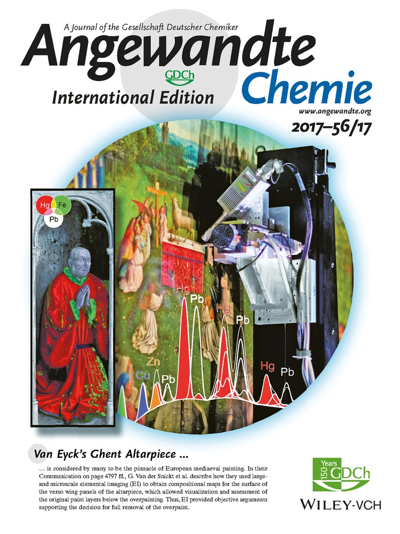 Back Cover: Large-Area Elemental Imaging Reveals Van Eyck's Original Paint Layers on the Ghent Altarpiece (1432), Rescoping Its Conservation Treatment (Angew. Chem. Int. Ed. 17/2017) Volume 56 Issue 17, 2017