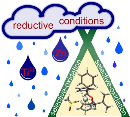 Oxidation Under Reductive Conditions: From Benzylic Ethers to Acetals with Perfect Atom-Economy by Titanocene(III) Catalysis
