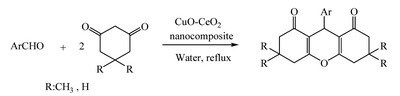 CuO-CeO2 Nanocomposite: A Highly Efficient Recyclable Catalyst for the Green Synthesis of 1,8-Dioxooctahydroxanthenes in Water