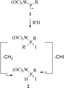 Dehydroiodination of Iodo- and Diiodomethane by a Transient Phosphinidene Complex
