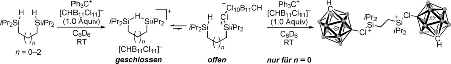 Synthese eines gegenanionstabilisierten Bis(silylium)ions