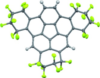 C20H4(C4F8)3: A Fluorine-Containing Annulated Corannulene that Is a Better Electron Acceptor Than C60