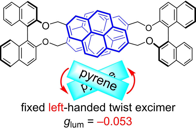 Binaphthyl-Bridged Pyrenophanes: Intense Circularly Polarized Luminescence Based on a D2 Symmetry Strategy