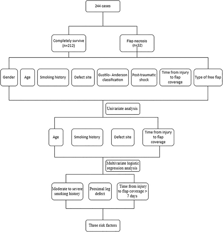 Analysis of the Risk Factors for Free Flap Necrosis in Soft Tissue Reconstruction of the Lower Limbs