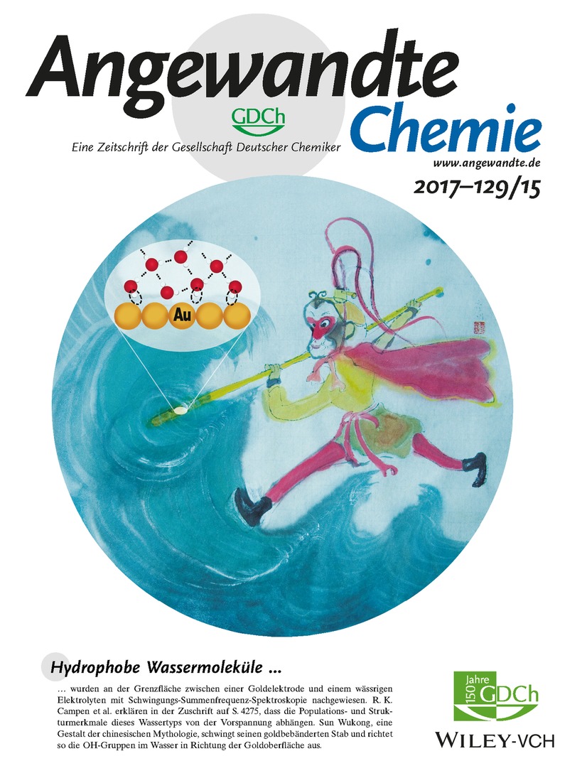 Innentitelbild: Hydrophobic Water Probed Experimentally at the Gold Electrode/Aqueous Interface (Angew. Chem. 15/2017) Volume 129 Issue 15, 2017