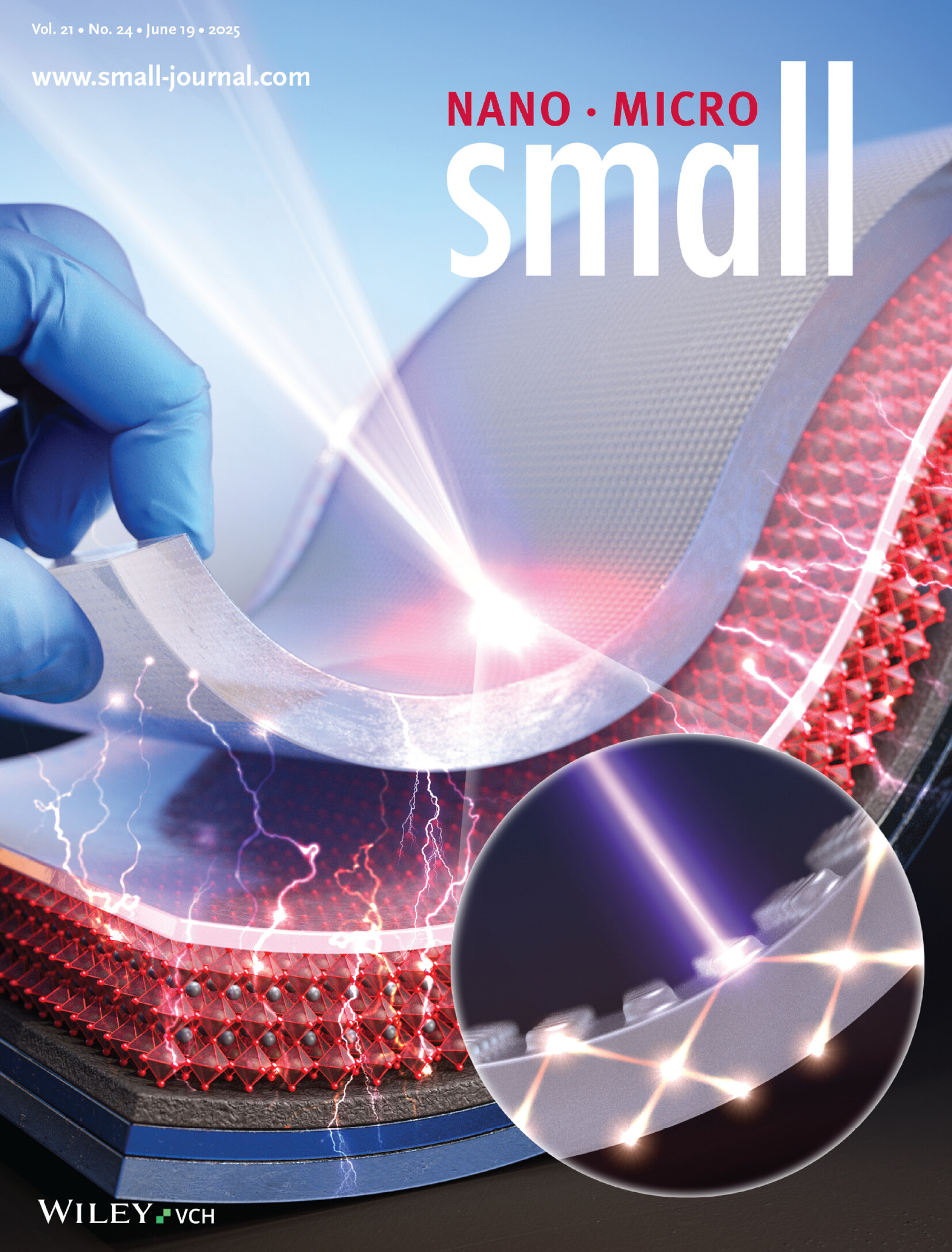 Ultraviolet-Resistant Flexible Perovskite Solar Cells with Enhanced Efficiency Through Attachable Nanophotonic Downshifting and Light Trapping (Small 24/2025) Volume 21 Issue 24, 2025