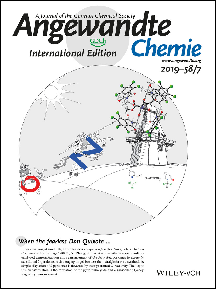 Inside Cover: Access to N-Substituted 2-Pyridones by Catalytic Intermolecular Dearomatization and 1,4-Acyl Transfer (Angew. Chem. Int. Ed. 7/2019) Volume 58 Issue 7, 2019