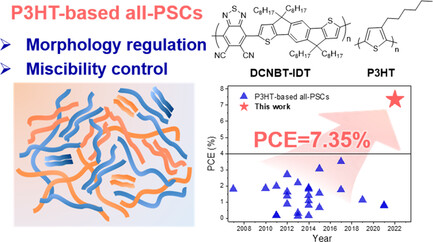 High-Efficiency P3HT-Based All-Polymer Solar Cells with a Thermodynamically Miscible Polymer Acceptor