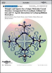 Frontispiz: Triangles and Squares for a Unique Molecular Crystal Structure: Unsupported Two-Coordinate Lithium Cations and CC Agostic Interactions in Cyclopropyllithium Derivatives