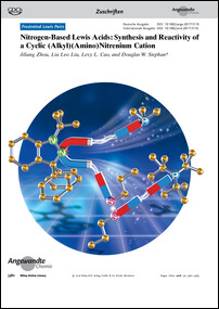 Frontispiz: Nitrogen-Based Lewis Acids: Synthesis and Reactivity of a Cyclic (Alkyl)(Amino)Nitrenium Cation