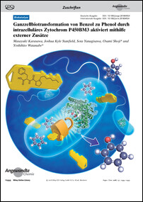 Frontispiz: Ganzzellbiotransformation von Benzol zu Phenol durch intrazelluläres Zytochrom P450BM3 aktiviert mithilfe externer Zusätze