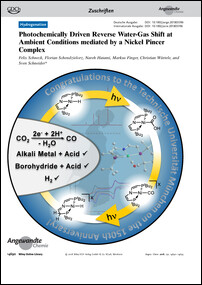 Frontispiz: Photochemically Driven Reverse Water-Gas Shift at Ambient Conditions mediated by a Nickel Pincer Complex