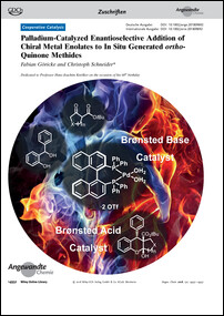 Frontispiz: Palladium-Catalyzed Enantioselective Addition of Chiral Metal Enolates to In Situ Generated ortho-Quinone Methides
