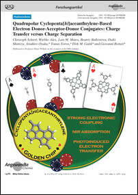 Frontispiz: Quadrupolar Cyclopenta[hi]aceanthrylene-Based Electron Donor-Acceptor-Donor Conjugates: Charge Transfer versus Charge Separation